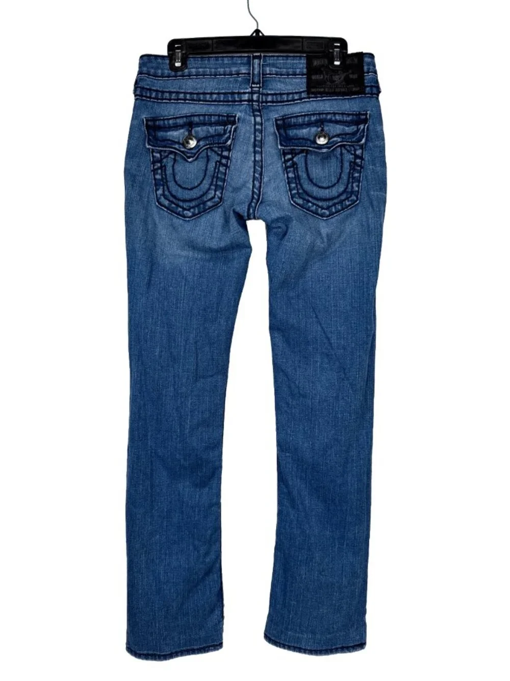 TRUE RELIGION Vintage Billy Super T Cotton Stretch Low Rise Bootcut Blue Jean 29 - Picture 2 of 5
